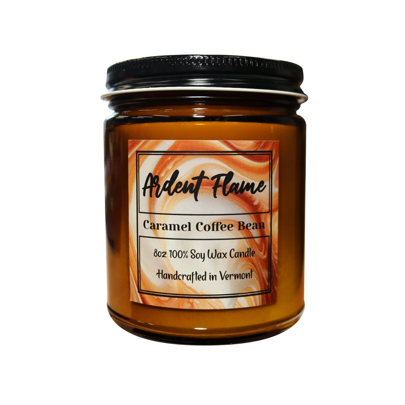 Ardent Flame Candles | Caramel Coffee Bean | 100% Natural Soy Wax Candle for Home Decor | Highly Scented | Premium Fragrance | Handmade in Vermont, USA | 8 oz | Long Lasting | Gift for Women and Men - Image 1